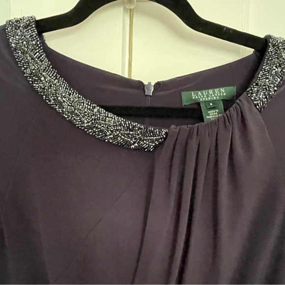 Gorgeous dark plum MOB or MOG long Ralph Lauren Gown - Picture 2 of 4